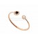 Rose Gold Flip Bracelet Set with Mother of Pearl and Malachite Elements