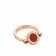 Cheap Rose Gold Flip Ring Set with Mother-of-Pearl and Carnelian Elements