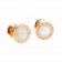 Small Rose Gold Stud Earrings with Mother of Pearl