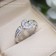 Cheap White Gold Ring with Pave Diamonds