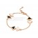 DIVAS Dream Bracelet Rose Gold with Mother of Pearl and Onyx BR856995