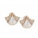 DIVAS Dream Earrings Rose Gold Set with Mother of Pearl and Pave Diamonds