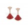 DIVAS Dream Earrings Rose Gold with Carnelian and Diamonds