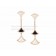 DIVAS Dream Earrings Rose Gold with Onyx and Mother of Pearl