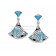 DIVAS Dream Earrings White Gold with Tourquoise Onyx and Pave Diamonds