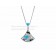 Divas Dream Necklace in White Gold with Tourquoise Onyx and Pave Diamonds