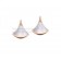 DIVAS Dream Rose Gold Earrings with Mother of Pearl and Pave Diamonds