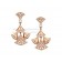 DIVAS Dream Rose Gold Earrings with Pave Diamonds