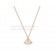 Divas Dream Rose Gold Openwork Necklace with Rose Gold Pendant with a Central Diamond
