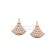 DIVAS Dream Rose Gold Stud Earrings with Pave Diamonds