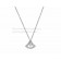 Divas Dream White Gold Openwork Necklace with Central Diamond and Pave Diamonds