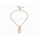 Parentesi Necklace in Pink Gold with Full Pave Diamonds