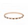 Serpenti Viper 18K Rose Gold thin Bangle Bracelet set with Onyx Elements