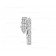 Serpenti Viper 18K White Gold Ring With Pave Diamonds