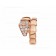 Serpenti Viper One-Coil Ring in 18K Rose Gold with Pave Diamonds