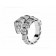 Serpenti Viper One-Coil Ring in 18K White Gold with Full Pave Diamonds