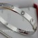 Replica Cartier White Gold Men and Women Love Bracelet 4 Diamonds B6035816 (New Version C Prevent Screws Fall Out)