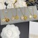 Replica Christian Dior Initial CD Logo Paved Diamonds Circle White MOP Star Double Pendants Classic Yellow Gold Necklace