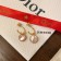 Replica Dior Rose Des Vents Eight-pointed Star Yellow Gold Women Diamond Earrings MOP/Malachite/Cornelian