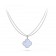 Replica Van Cleef Arpels Magic Alhambra Long Necklace 1 Motif Pendant White Gold Chalcedony