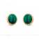 Replica Van Cleef Arpels Perlee Couleurs Earrings Yellow Gold Malachite