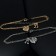Return to Tiffany Love Heart Tag Key Bracelet in Silver/Rose Gold