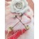 Spring Latest Dior J??Adior Classic Brass White Detail Asymmetric Swallow Heart Pendants Long Tassel Earrings For Ladies