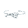 High-quality Tiffany Bow Cuff White Gold Plated Diamonds Elegant Bowknot Sterling Silver Bangle GRP09535/GRP08653