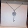 Tiffany Keys Woven Key Pendant Necklace Diamonds Women Fashion Jewelry Birthday Gift