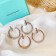 Tiffany T T1 Open Hoop Earrings in Rose Gold/White Gold With Pave Diamonds