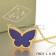 Van Cleef Arpels Lucky Alhambra Butterfly Pendant Yellow Gold With Lapis Stone Mother Of Pearl