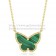 Van Cleef Arpels Lucky Alhambra Butterfly Pendant Yellow Gold With Malachite Mother Of Pearl