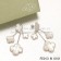 Van Cleef & Arpels Magic Alhambra 4 Motifs Earrings White Gold With White Mother Of Pearl