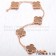 Van Cleef & Arpels Vintage Alhambra Bracelet 5 Motifs Pink Gold With Tigers Eye Mother Of Pearl