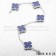 Van Cleef & Arpels Vintage Alhambra Bracelet 5 Motifs White Gold With Lapis Mother Of Pearl