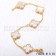 Van Cleef & Arpels Vintage Alhambra Bracelet 5 Motifs Yellow Gold With White Mother Of Pearl