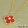 Van Cleef & Arpels Vintage Alhambra Pendant Yellow Gold With Carnelian Mother Of Pearl Round Diamonds