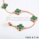VCA Vintage Alhambra Necklace Pink Gold 10 Motifs Malachite Mother Of Pearl 45cm