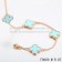 VCA Vintage Alhambra Necklace Pink Gold 10 Motifs Turquoise Mother of Pearl 45cm