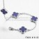 VCA Vintage Alhambra Necklace White Gold 10 Motifs Lapis Stone Mother of Pearl 45cm