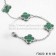 VCA Vintage Alhambra Necklace White Gold 10 Motifs Malachite Mother Of Pearl 45cm