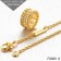 Van Cleef Arpels Perlee Pendant in Yellow Gold with Diamonds 3 Rows